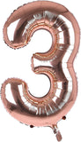 Brain Giggles 3 Number Foil Balloon 40inch - Rose Gold