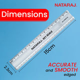 Nataraj 621 Scale 15 Cm - Pack Of 10