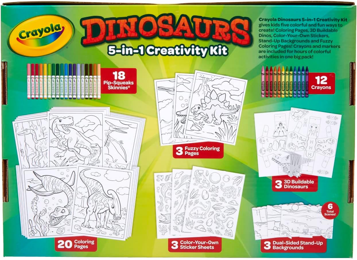 Crayola Dinosaurs 5-in-1 Creativity Kit - Laadlee