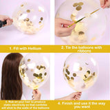 Brain Giggles Happy Birthday Balloon Set Includes Foil, Latex & Confetti Balloons - Gold  7Pcs