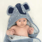 Trixie Hooded Towel - Mrs. Elephant (75Cm X 75Cm) - Laadlee