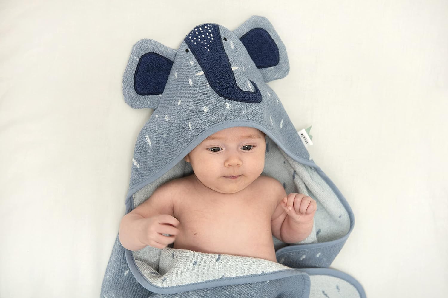 Trixie Hooded Towel - Mrs. Elephant (75Cm X 75Cm) - Laadlee