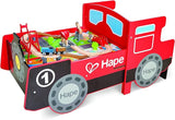 Hape Wooden Ride-On Engine Table Playset