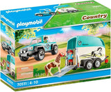 Playmobil Country Car With Pony Trailer