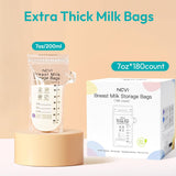 NCVI Breastmilk Storage Bags Easy Pour Spout - 180pcs