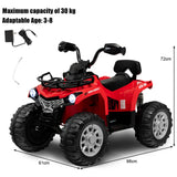 MYTS ATV Quad Kids Ride-On 4-Wheeler Quad Bike 12V - Red