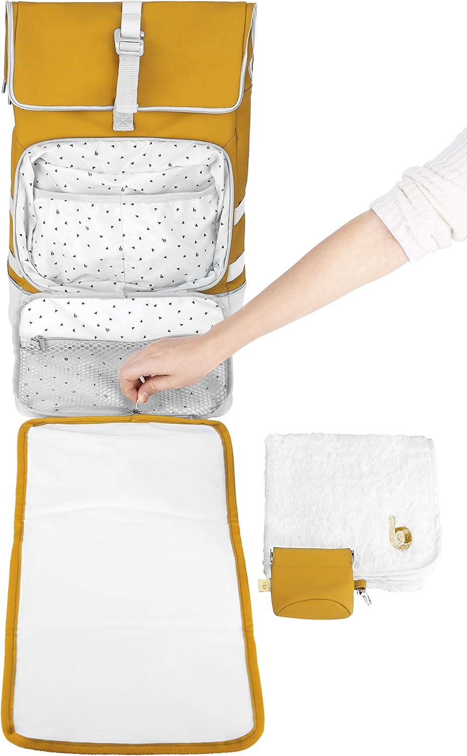 Babymoov Sancy Diaper Bag Backpack - Saffron Yellow