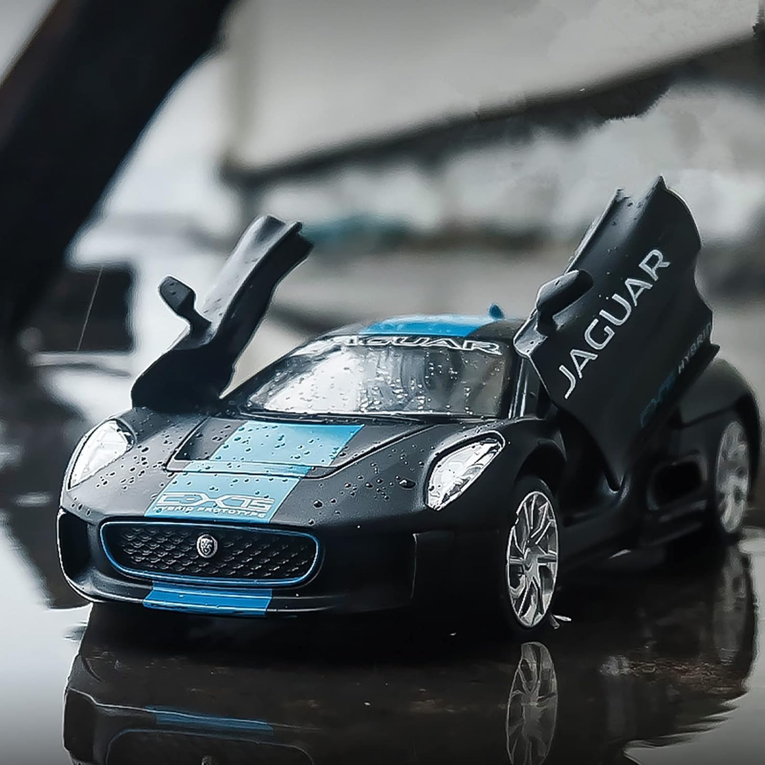 MSZ Jaguar C-X75 Car 1:32 Die-Cast Replica - Black - Laadlee