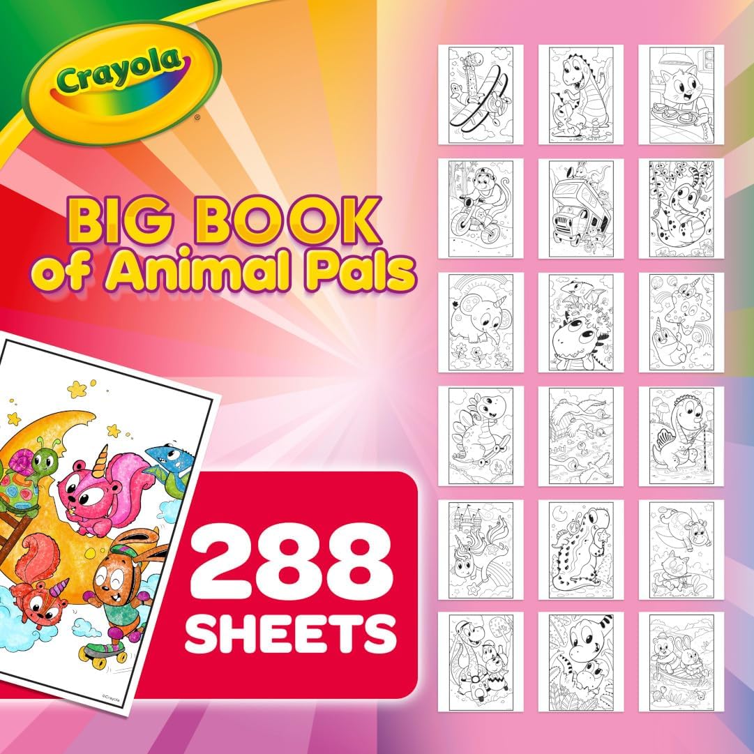 Crayola Animal Pals Big Coloring Book - 288 Pages - Laadlee