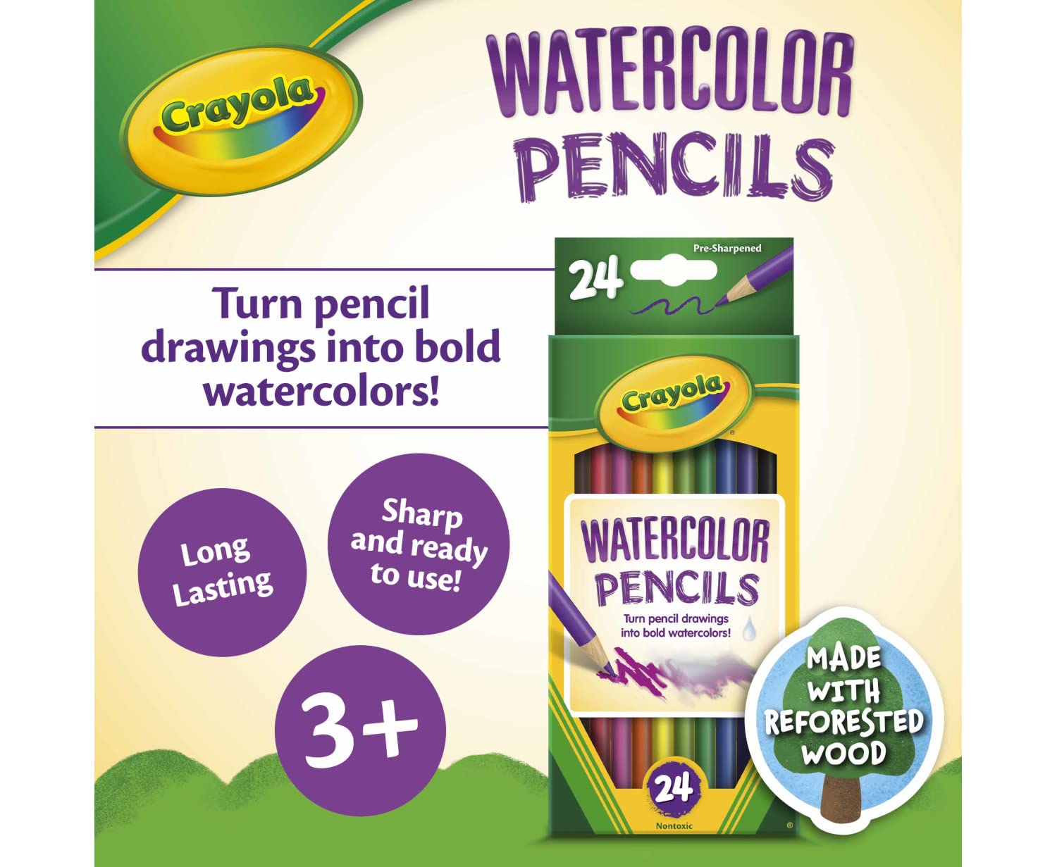 Crayola Watercolor Pencils - Pack of 24 - Laadlee
