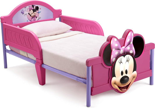 Delta Children Minnie Mouse 3D Footboard Toddler Bed With Guardrail