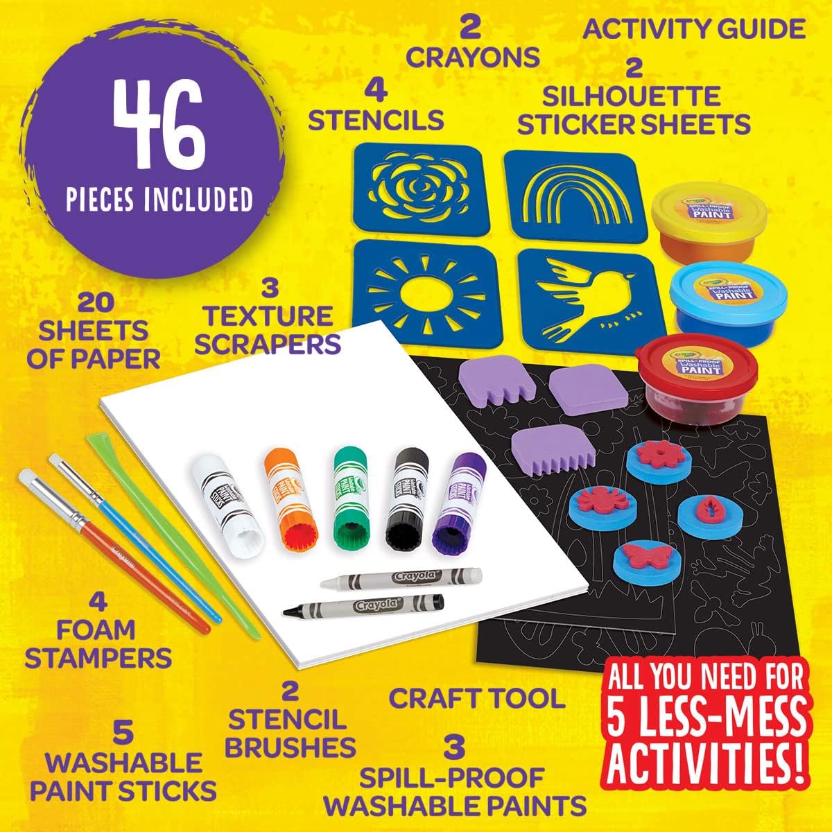 Crayola Less Mess Painting Activity Kit - Laadlee