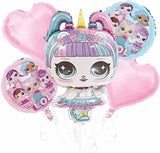 Brain Giggles LOL Birthday Decorations for Girls - Pink - 5 Pcs