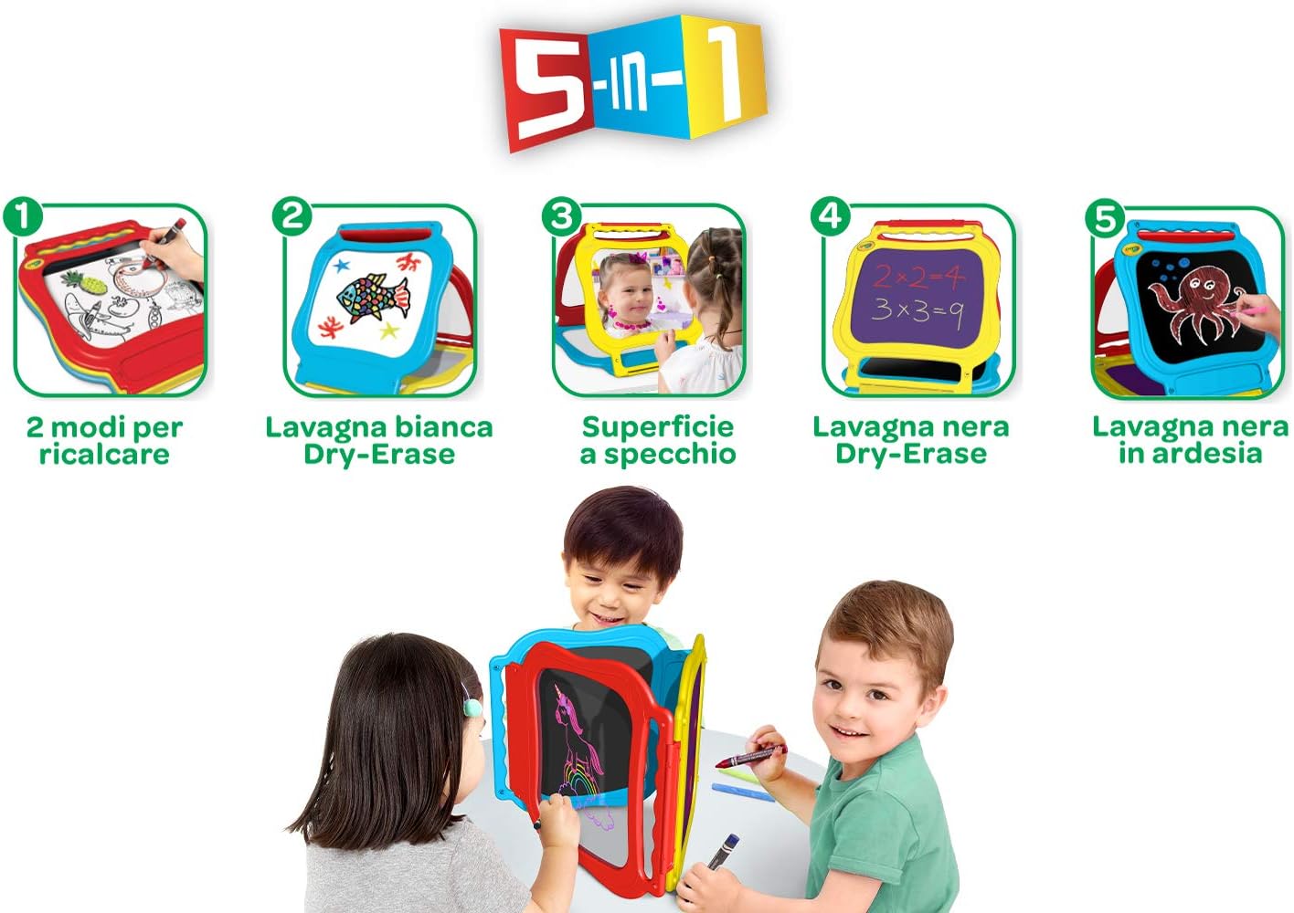 Crayola Easels Creative Fun 5-in-1 Tabletop Easel - Laadlee