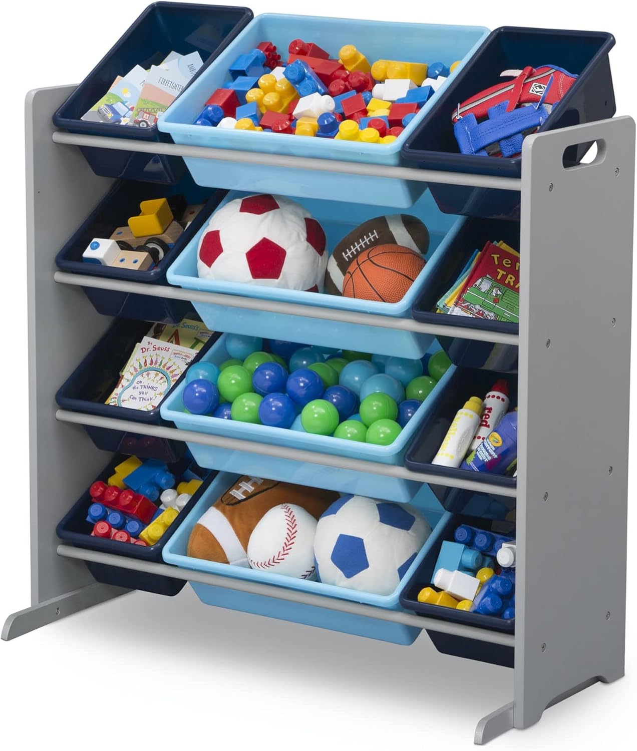 Delta Children 12 Bin Plastic Organizer - Blue