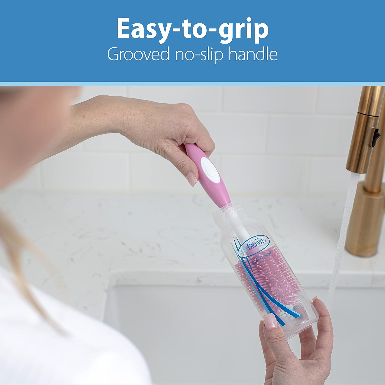 Dr. Brown's Soft Touch Bottle Brush - Pink - Laadlee