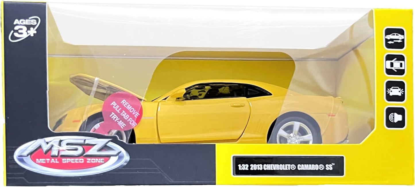 MSZ Chevrolet Camaro SS Car 1:32 Die-Cast Replica - Yellow - Laadlee