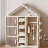 Megastar Mini Wardrobe with Drawers & Hangers - Brown