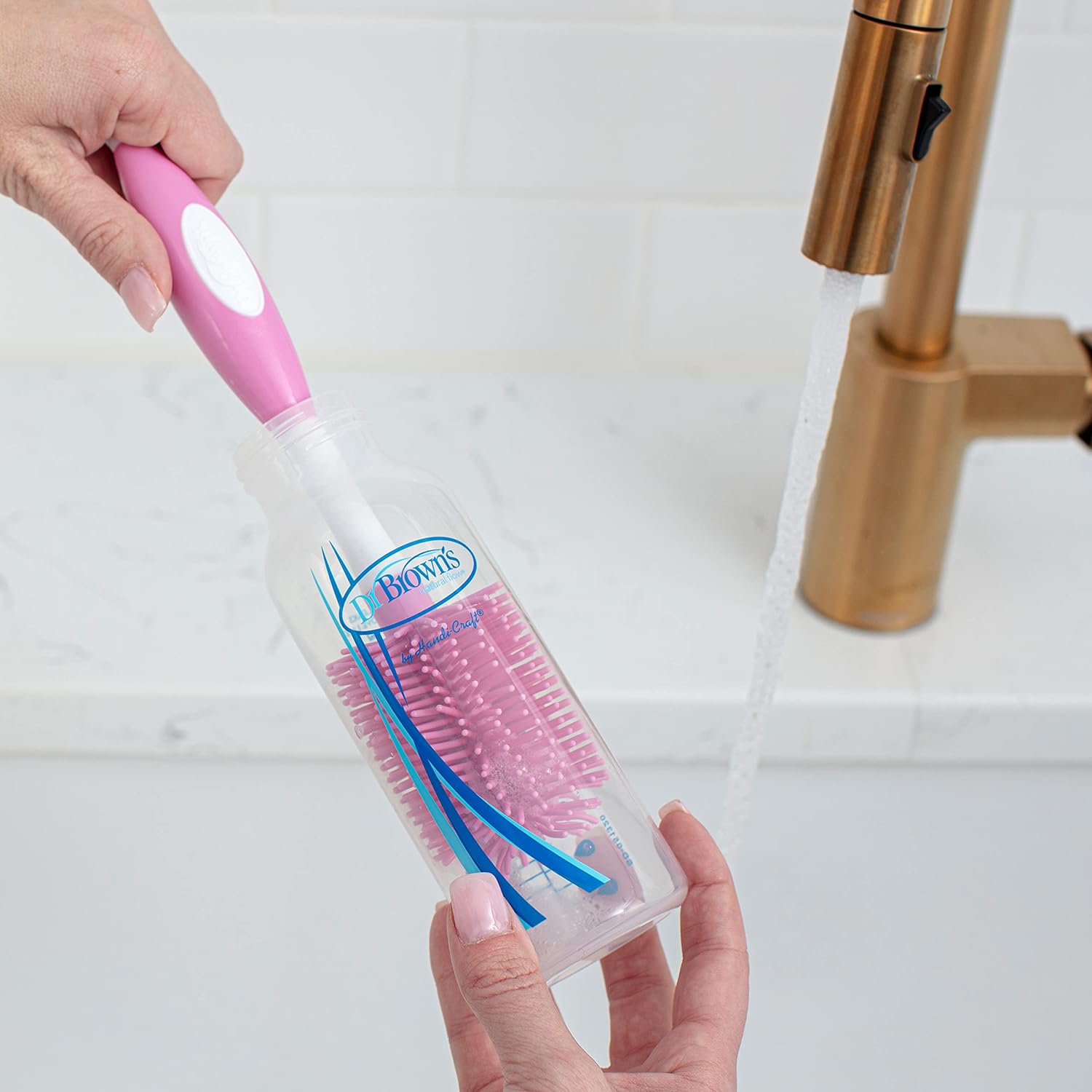 Dr. Brown's Soft Touch Bottle Brush - Pink - Laadlee