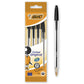 BIC Cristal Original Ballpoint Black Pens - Pack of 4