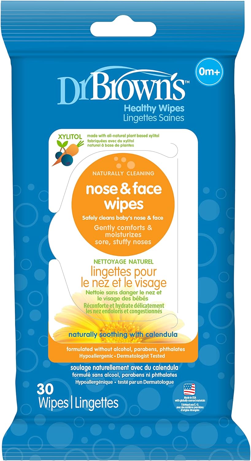 Dr. Brown's Nose & Face Wipes - Pack of 30