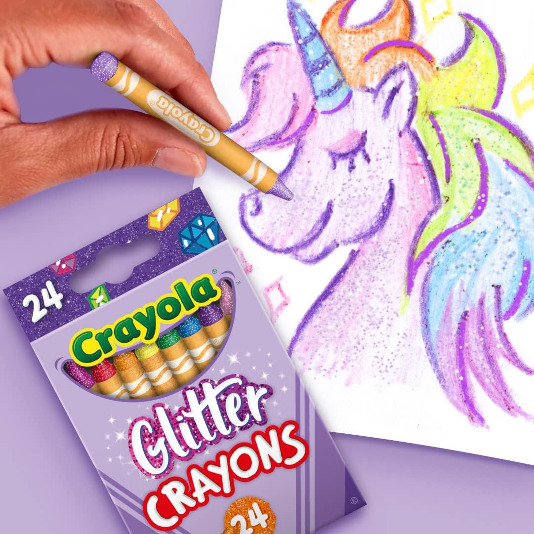 Crayola Glitter Crayons - Pack of 24 - Laadlee