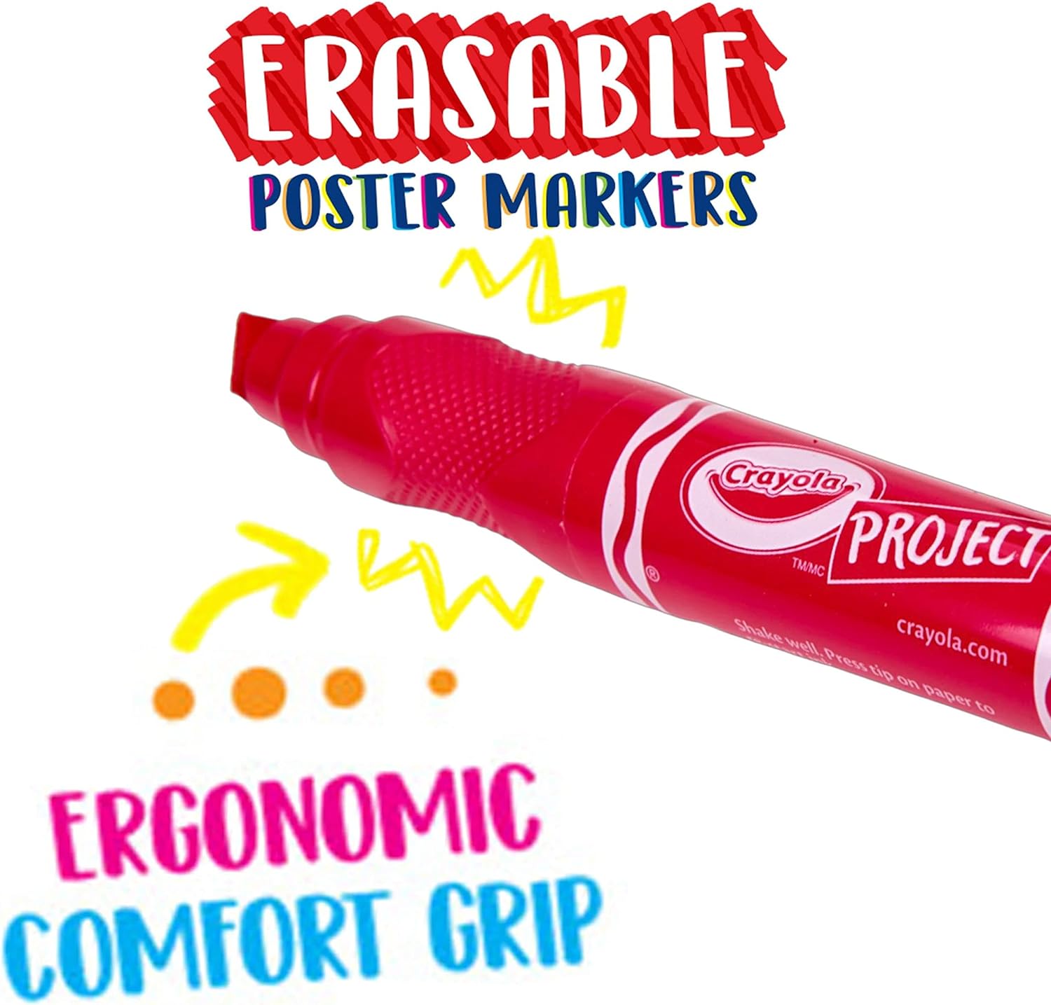 Crayola Project Erasable Poster Markers - Pack of 6 - Laadlee