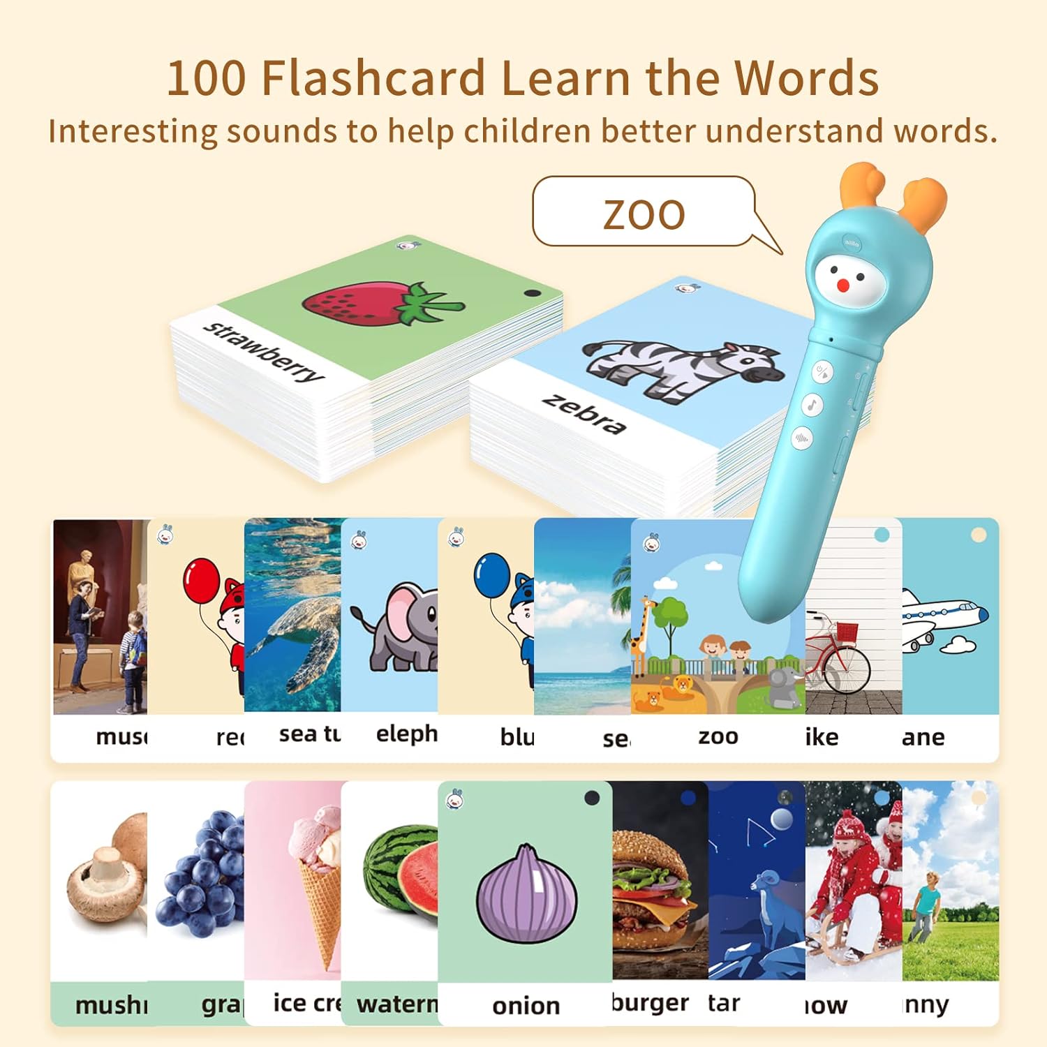 Alilo Early Educational Talking Pen - Blue - Laadlee