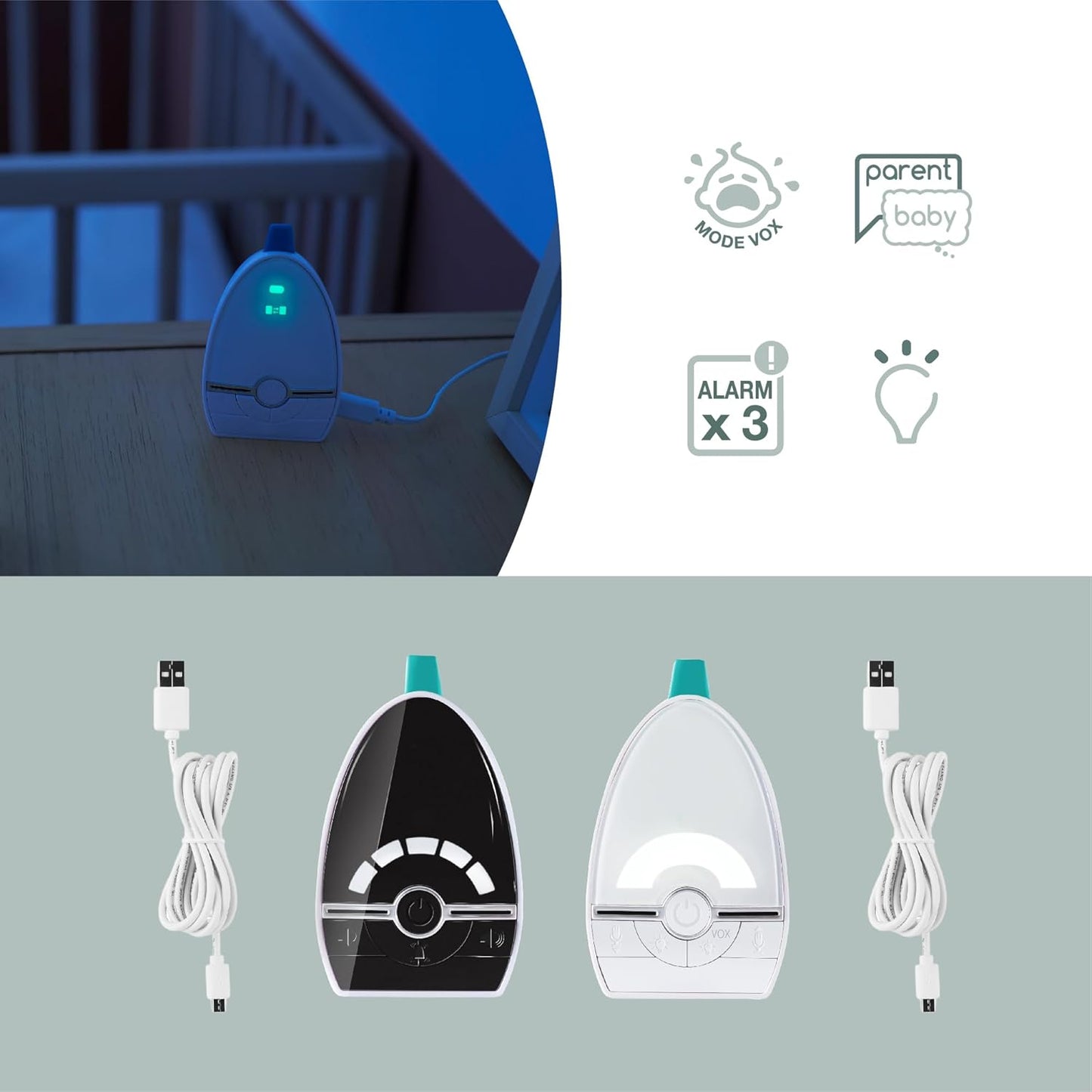 Babymoov Expert Care Low Emission Audio Baby Monitor - 1000m