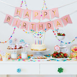 Brain Giggles Pink Happy Birthday Cardstock Banner