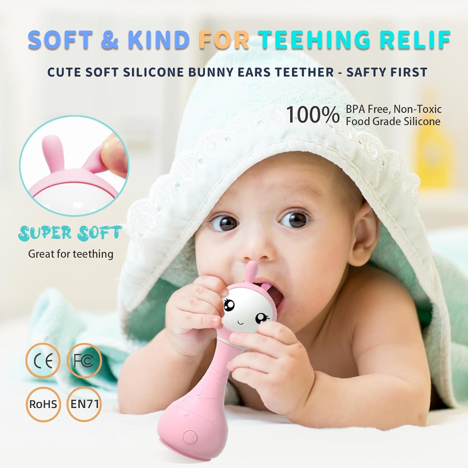 Alilo Smarty Shake and Tell Rattle - Pink - Laadlee