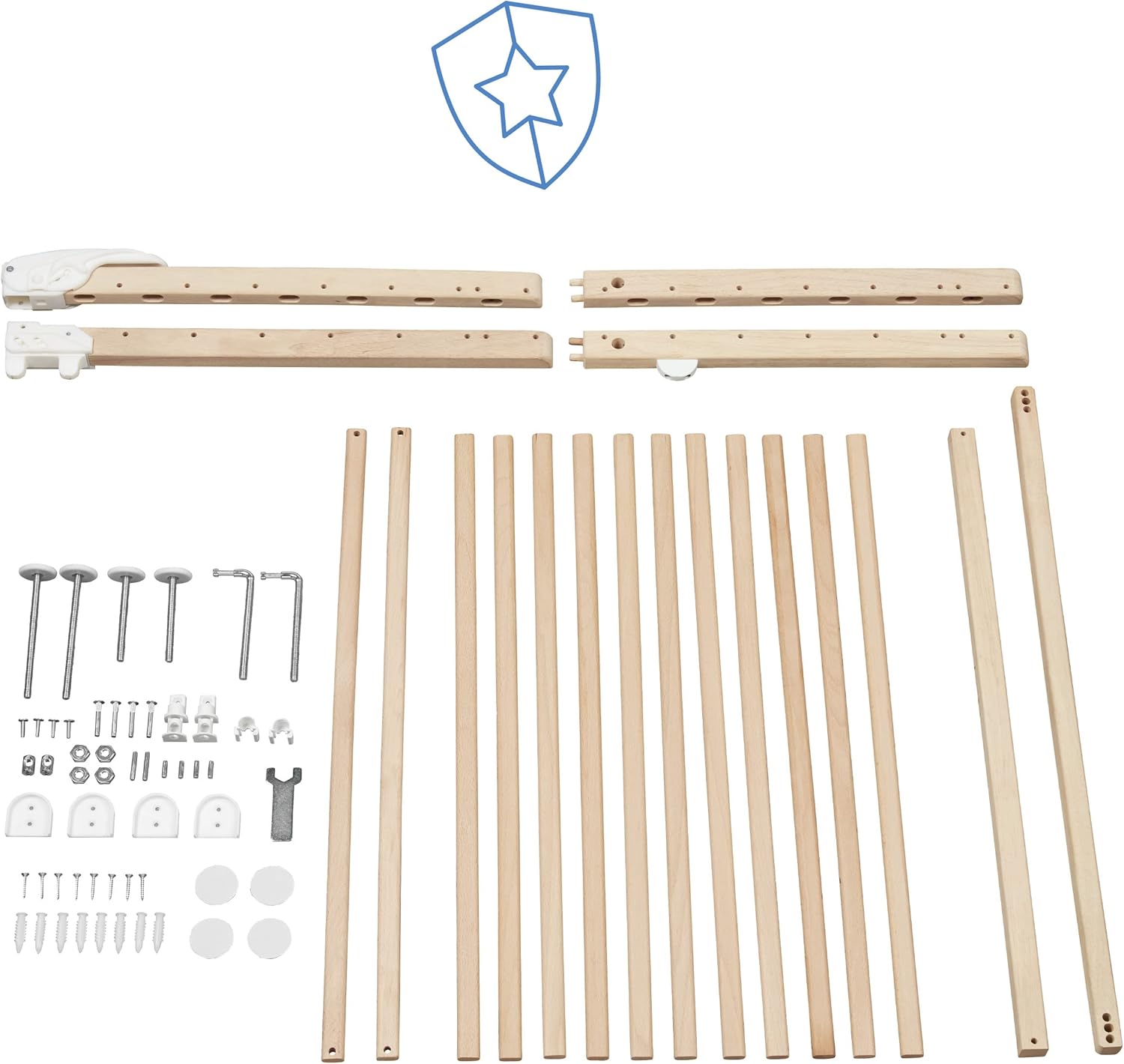 Badabulle Deco Pop Wooden Extending Safety Gate - Natural - Laadlee