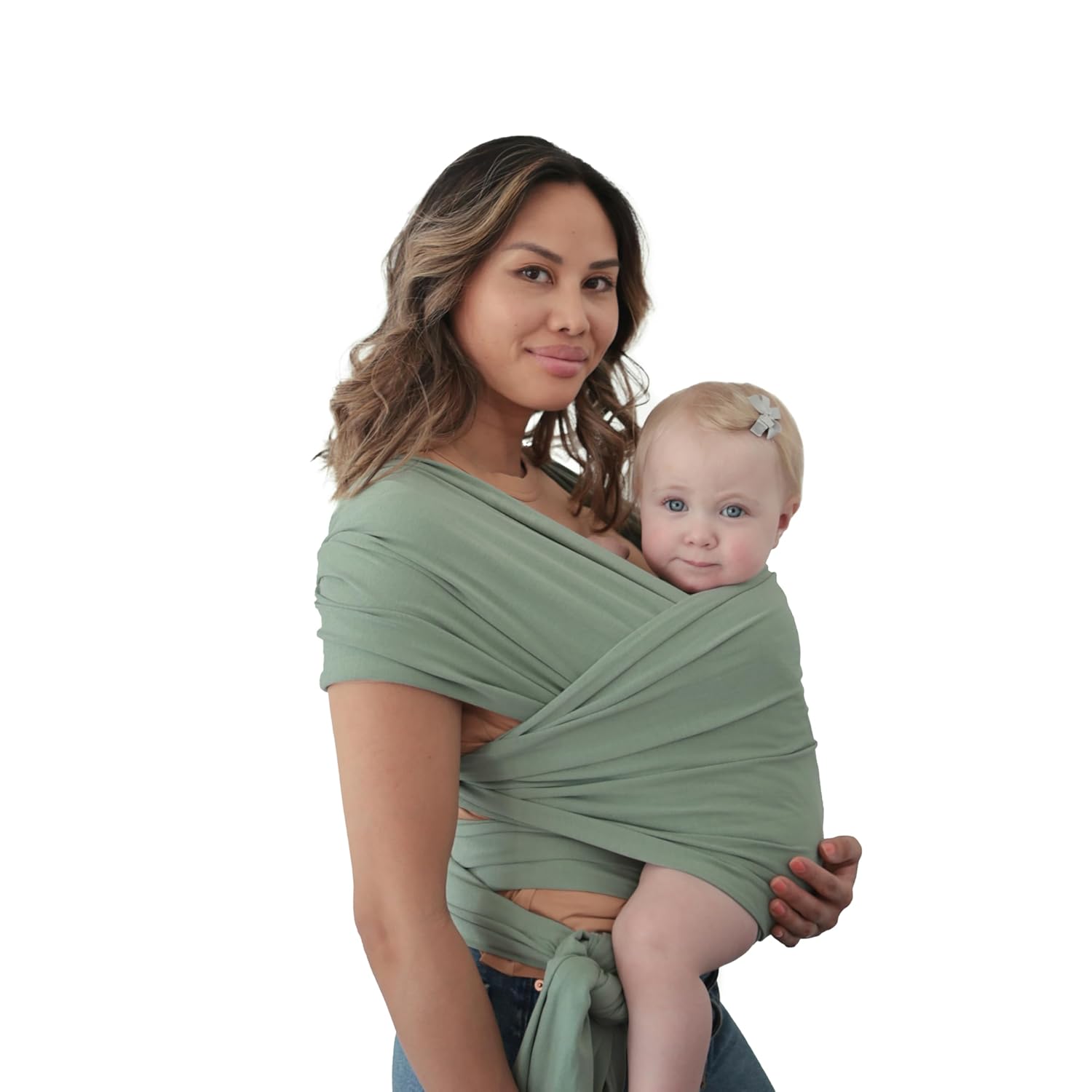 Mushie Baby Carrier Wrap Roman Green - Laadlee