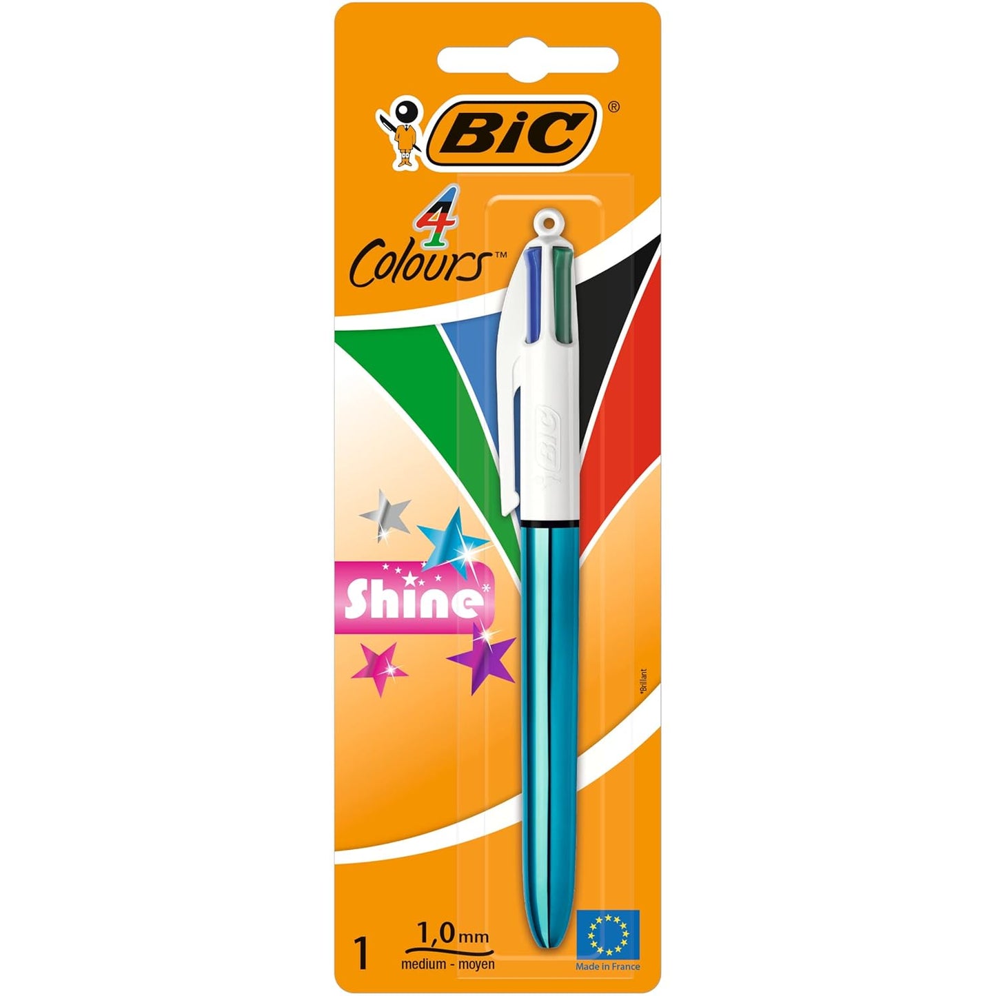 BIC Shine Retractable Ballpoint Pens Assorted - Pack of 1