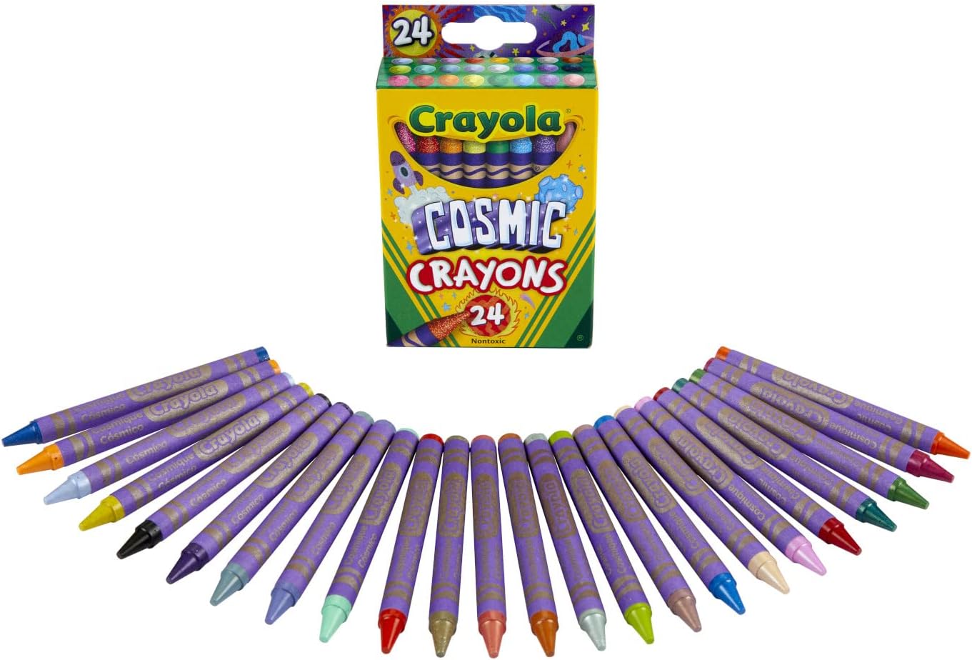 Crayola Cosmic Crayon Glitter Colors - Pack of 24