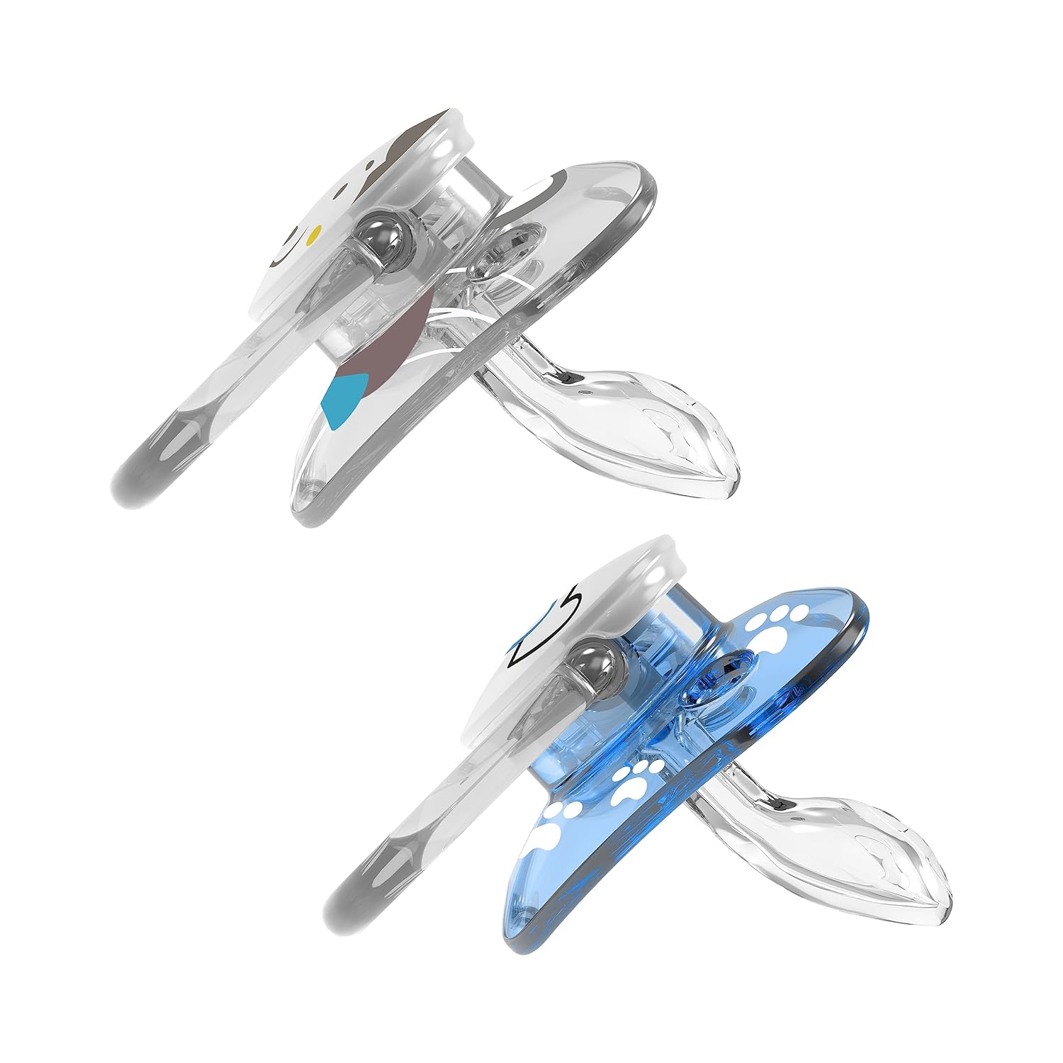 Dr. Brown's Prevent Stage 2 Glow In The Dark Butterfly Shield Pacifier Pack of 2 - Blue - Laadlee