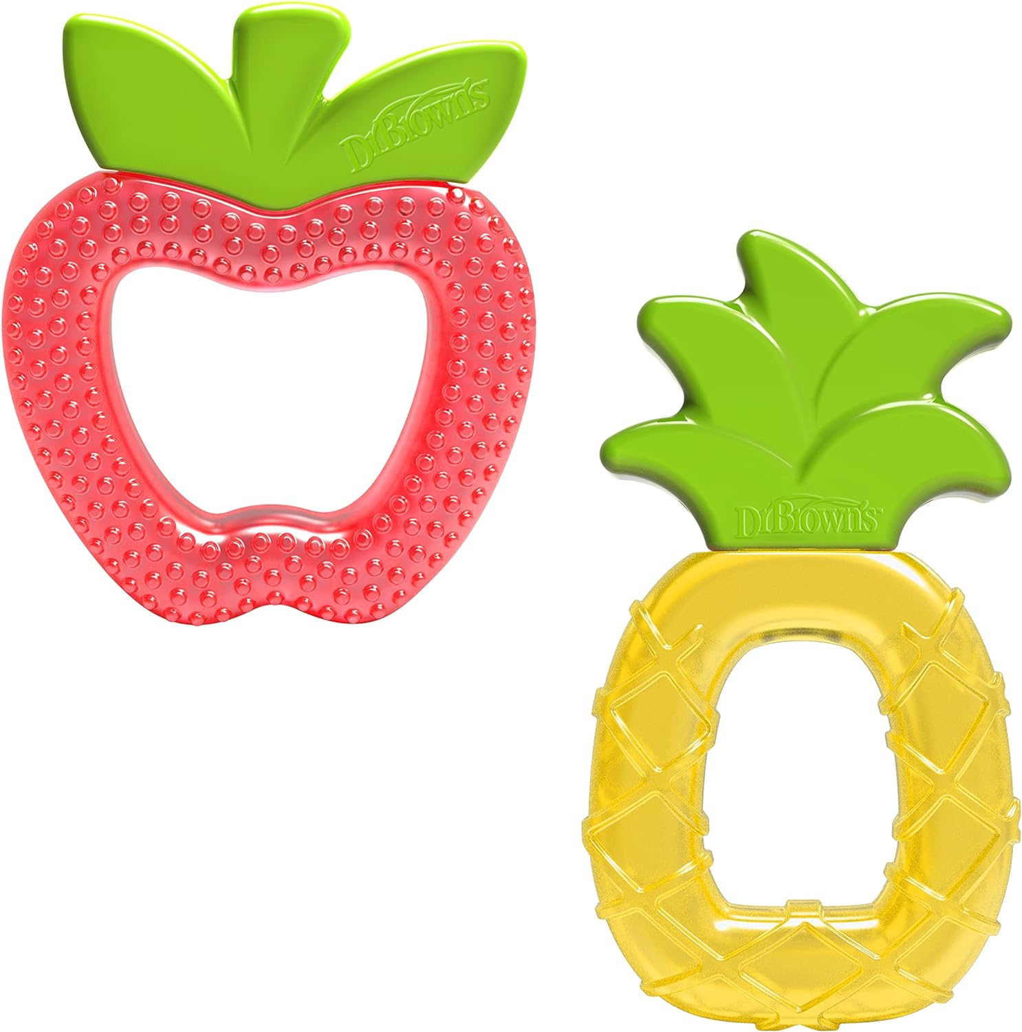 Dr. Brown's AquaCool Water Filled Teether - Pineapple & Apple - 2-Pack - Laadlee