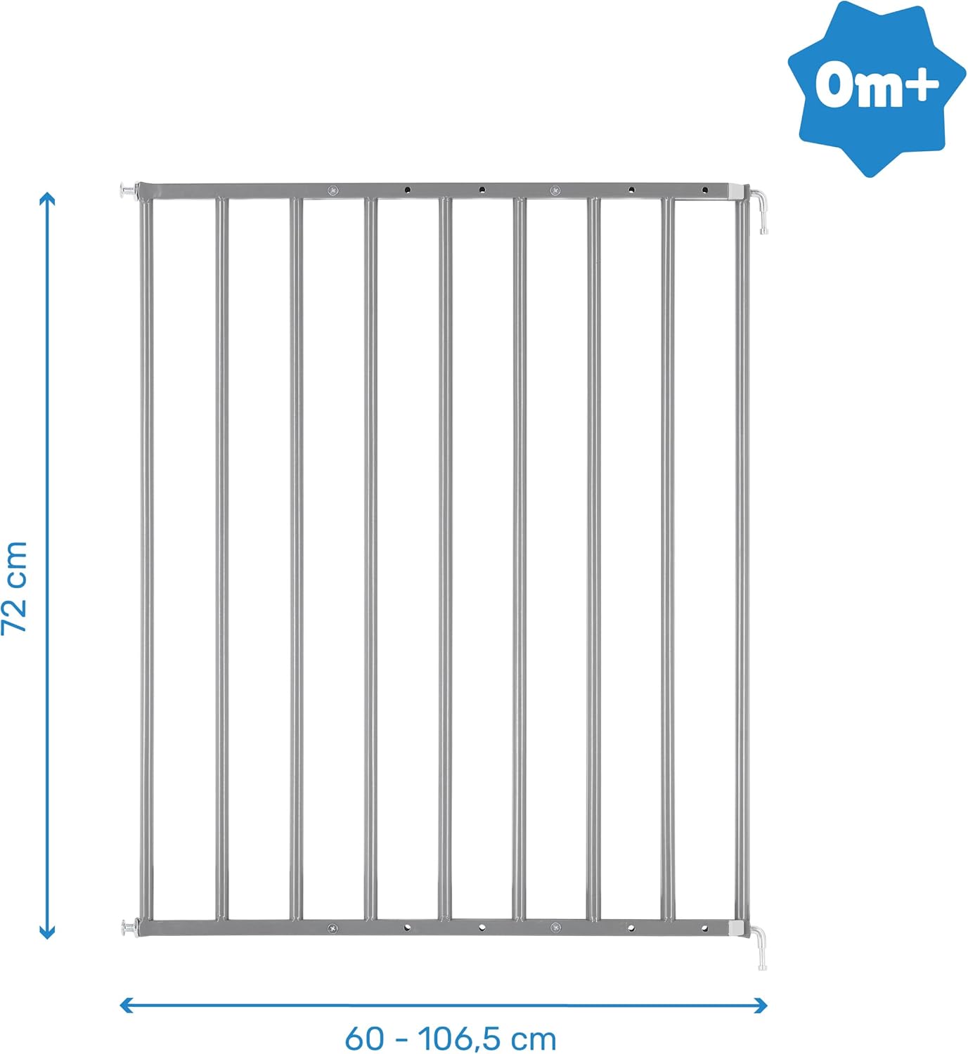 Badabulle Safe & Protect XL Safety Gate - Grey - Laadlee