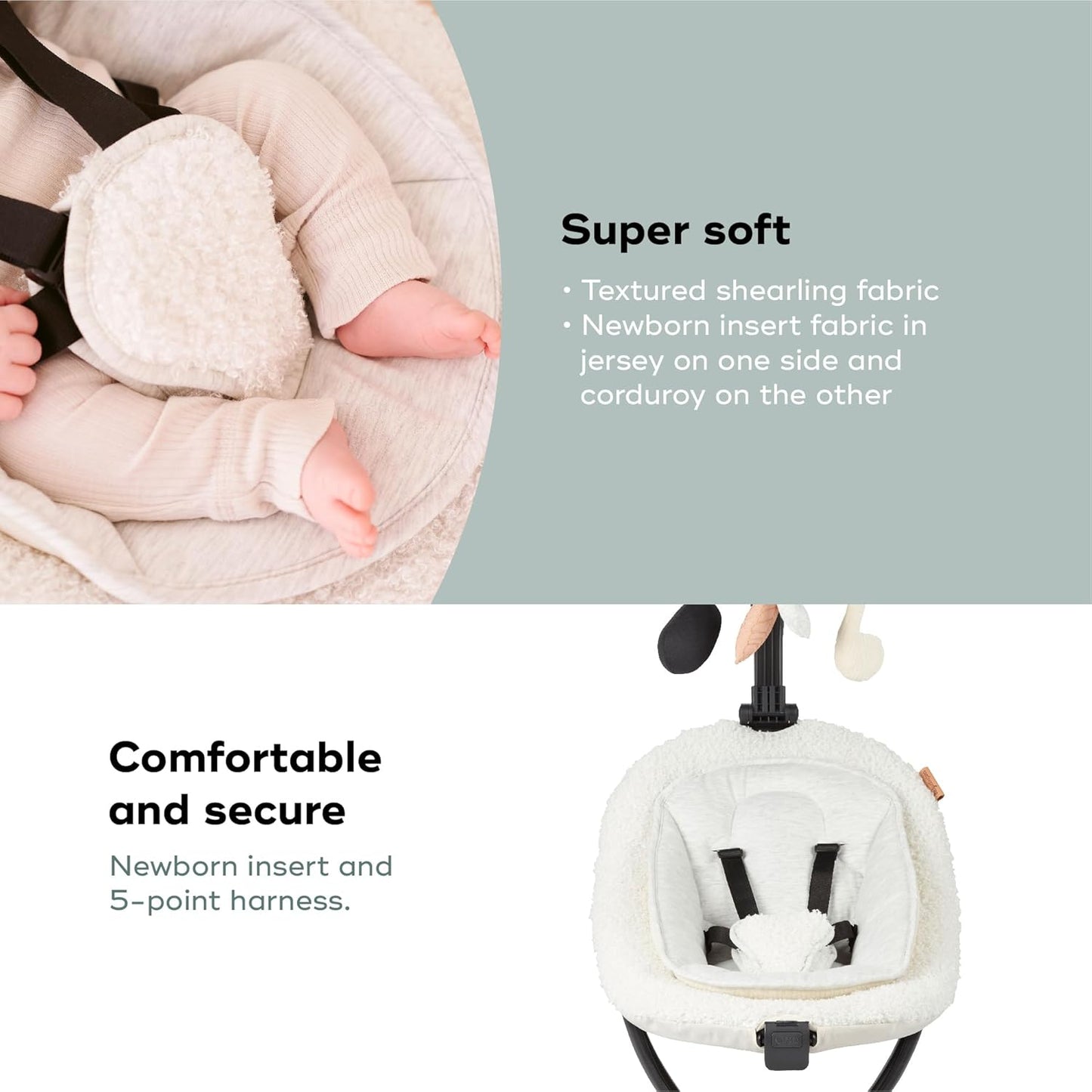 Babymoov Swoon Evolution Electric 360° Baby Bouncer, Rocker and Swing