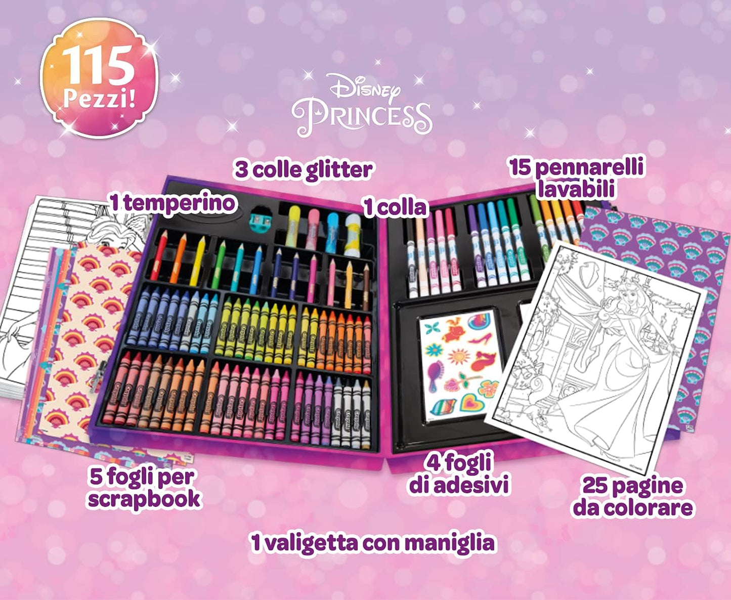 Crayola Inspirational Art Case Disney Princess - Pack of 115
