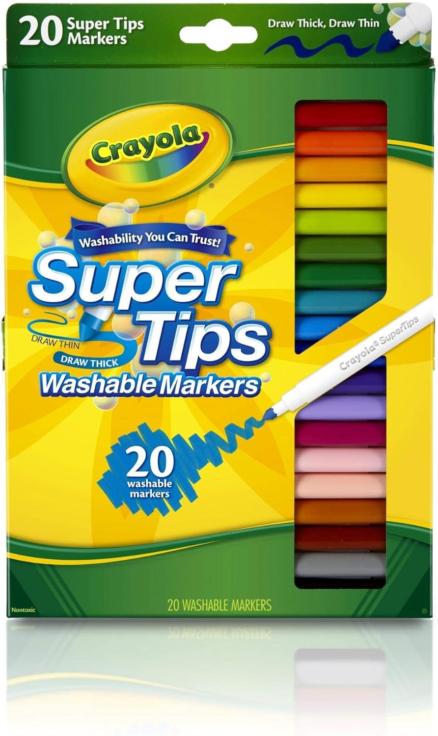 Crayola Washable Super Tips Markers - Pack of 20 - Laadlee