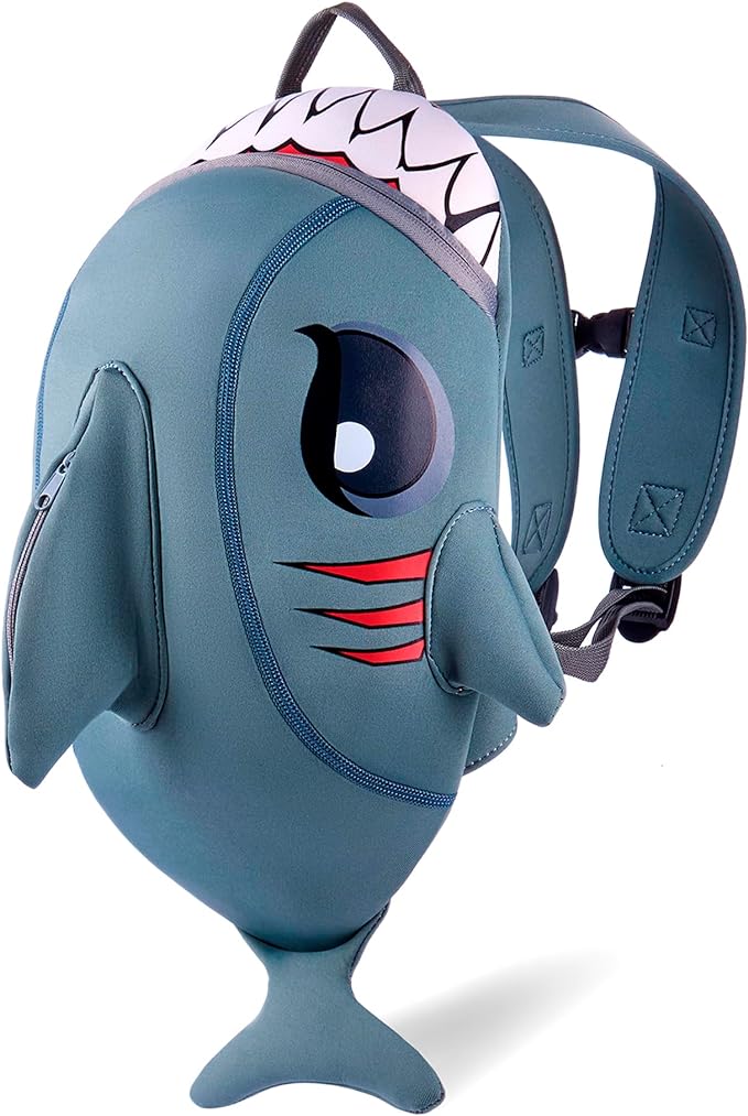 Crazy Safety Children Backpack Shark - Grey - Laadlee