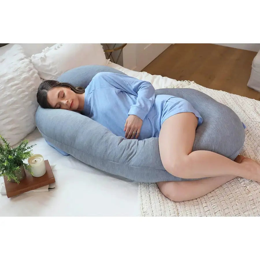 Pharmedoc C-Shape Full Body Pregnancy Pillow - Dark Grey - Laadlee