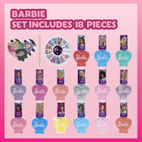 Townley Barbie Nail Polish Set With Nail Accessories - Pack of 15