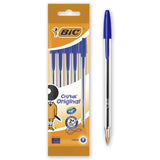 BIC Cristal Original Ballpoint Blue Pens - Pack of 4