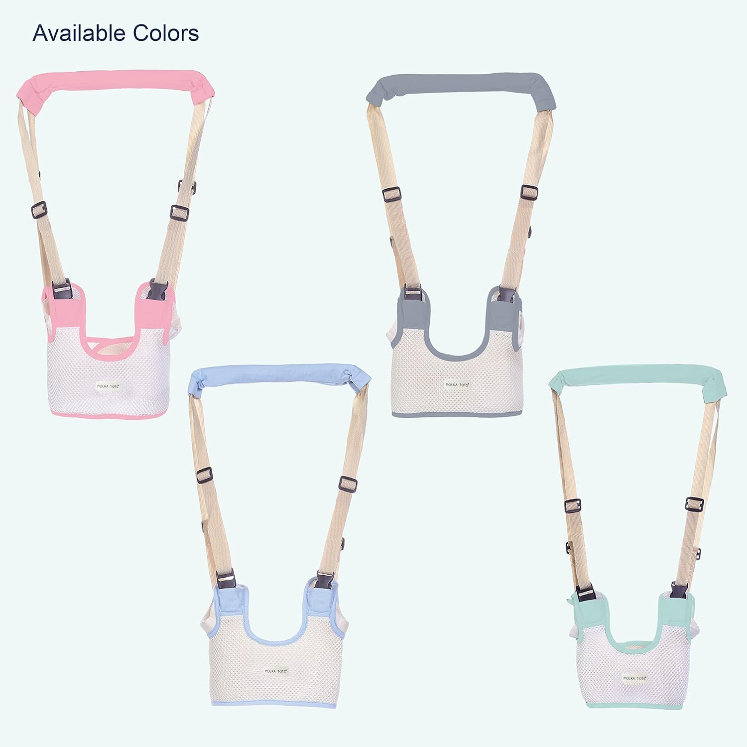 Polka Tots Baby Walking Assistant Harness Toddler Leash - Green - Laadlee