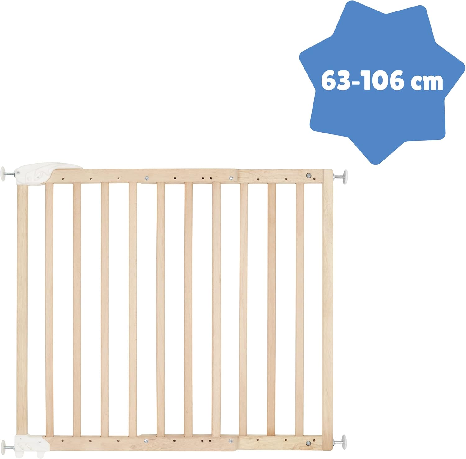 Badabulle Deco Pop Wooden Extending Safety Gate - Natural - Laadlee