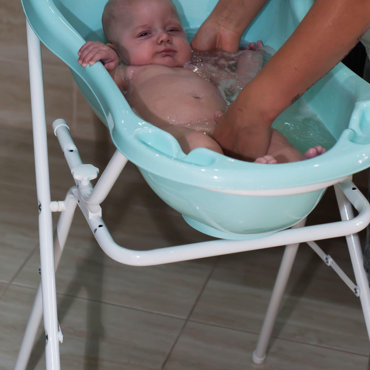 keeeper-hippo-baby-bath-with-plug-84cm-white-