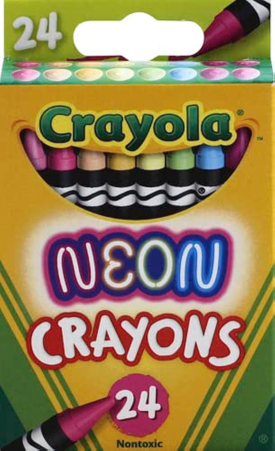 Crayola Neon Crayons - Pack of 24 - Laadlee