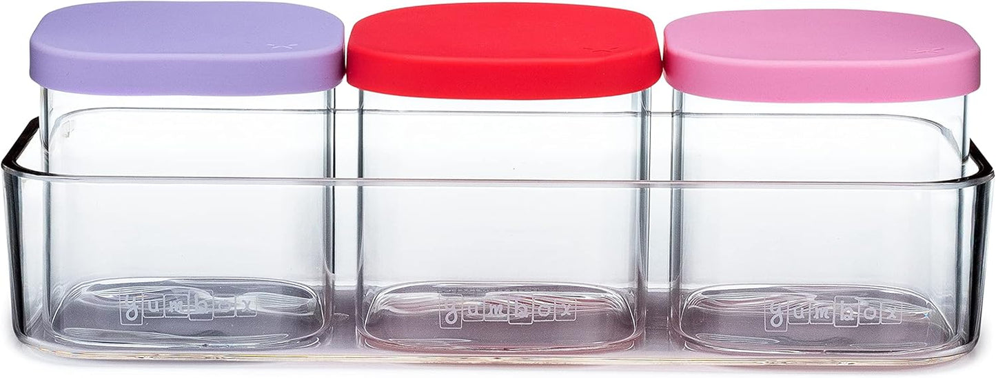 Yumbox Chop Chop Glass Cubes Juicy Set Of 3